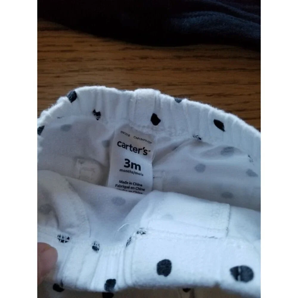 Carter's black white gray matching set 3M